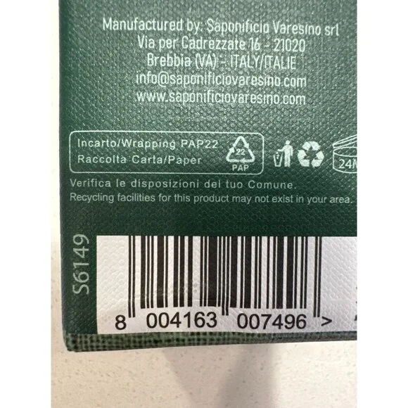 Sapone Artigianale Cedarwood Scrub Soap Bar 10.5 Oz Nourishing Set of 2 Italy - Picture 4 of 5